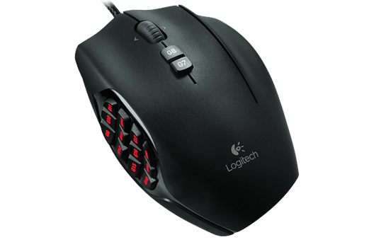 logitech g600 mmo gaming mouse, black