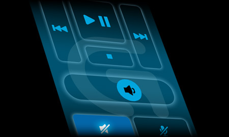 Mobile device displaying usage levels of your system's media with built in ARX controls.