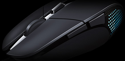 Side view of G302's programmable buttons
