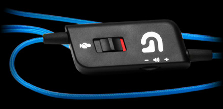 Close up of on-cable controls