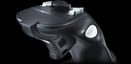 Close up of the Extreme 3D Pro's rapid fire trigger