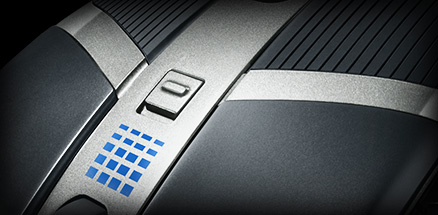 G602 top view close up of Performance and Endurance mode switch