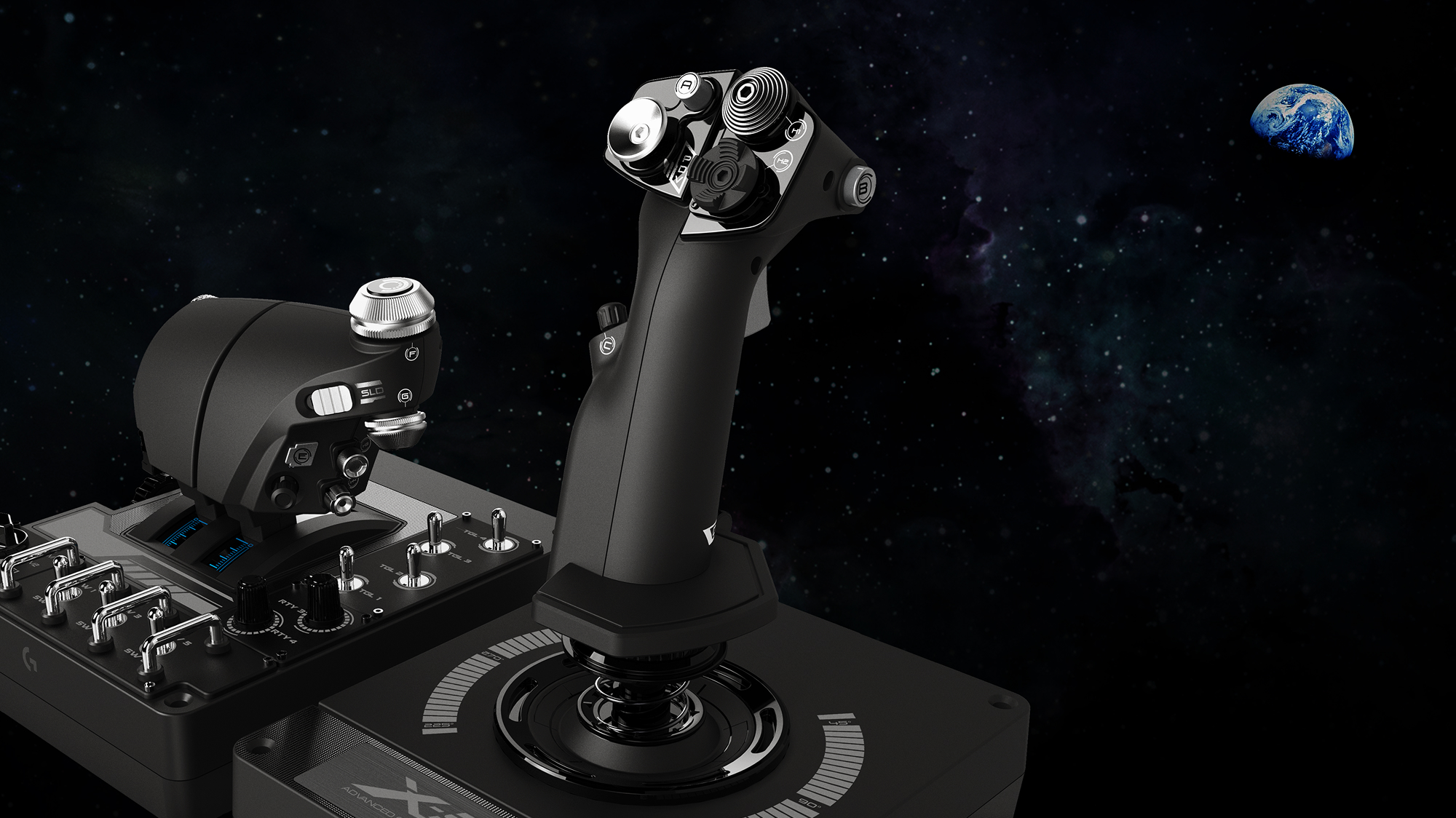 Joystick HOTAS compatível com simulador VR Logitech G X56 | Logitech G